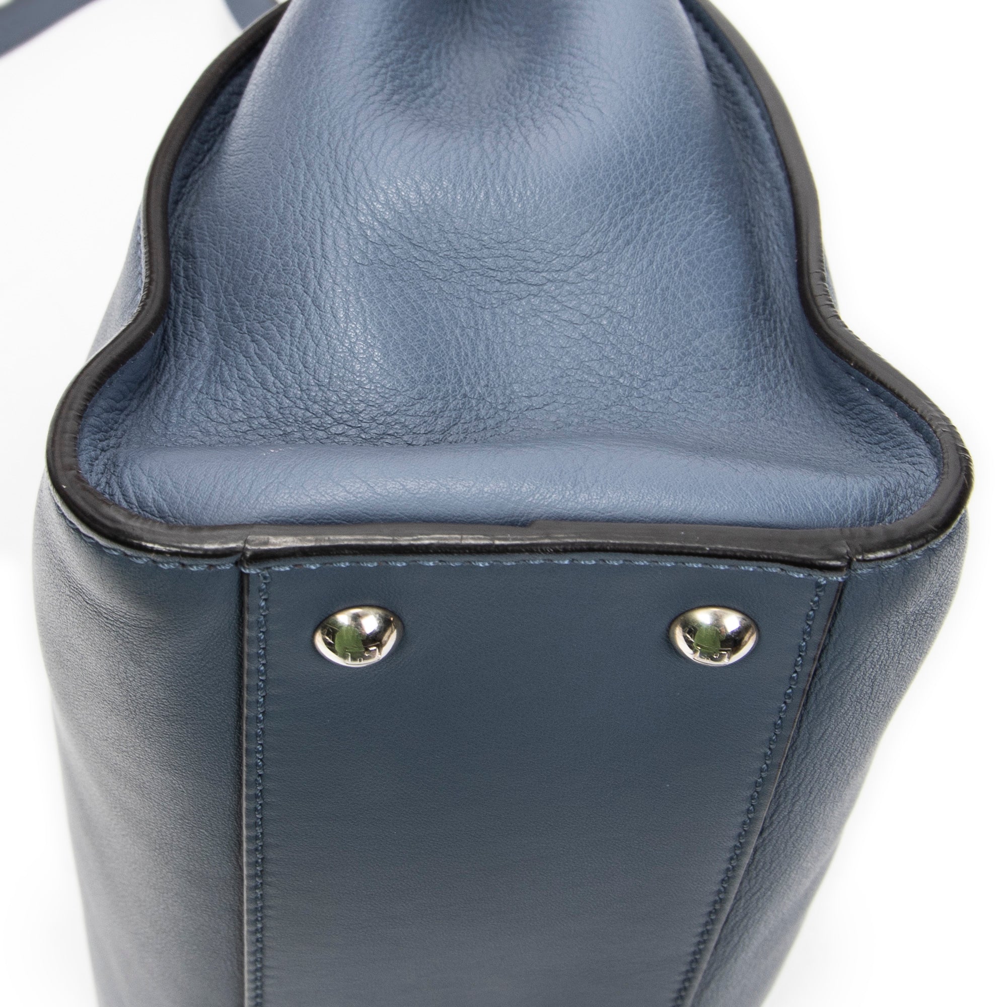 Shoulder Bag Medium Peekaboo Light Blue Calfskin Leather