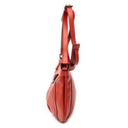Shoulder Bag Small D-Ring Messenger Red Grained Calfskin Leather