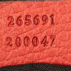 Shoulder Bag Small D-Ring Messenger Red Grained Calfskin Leather
