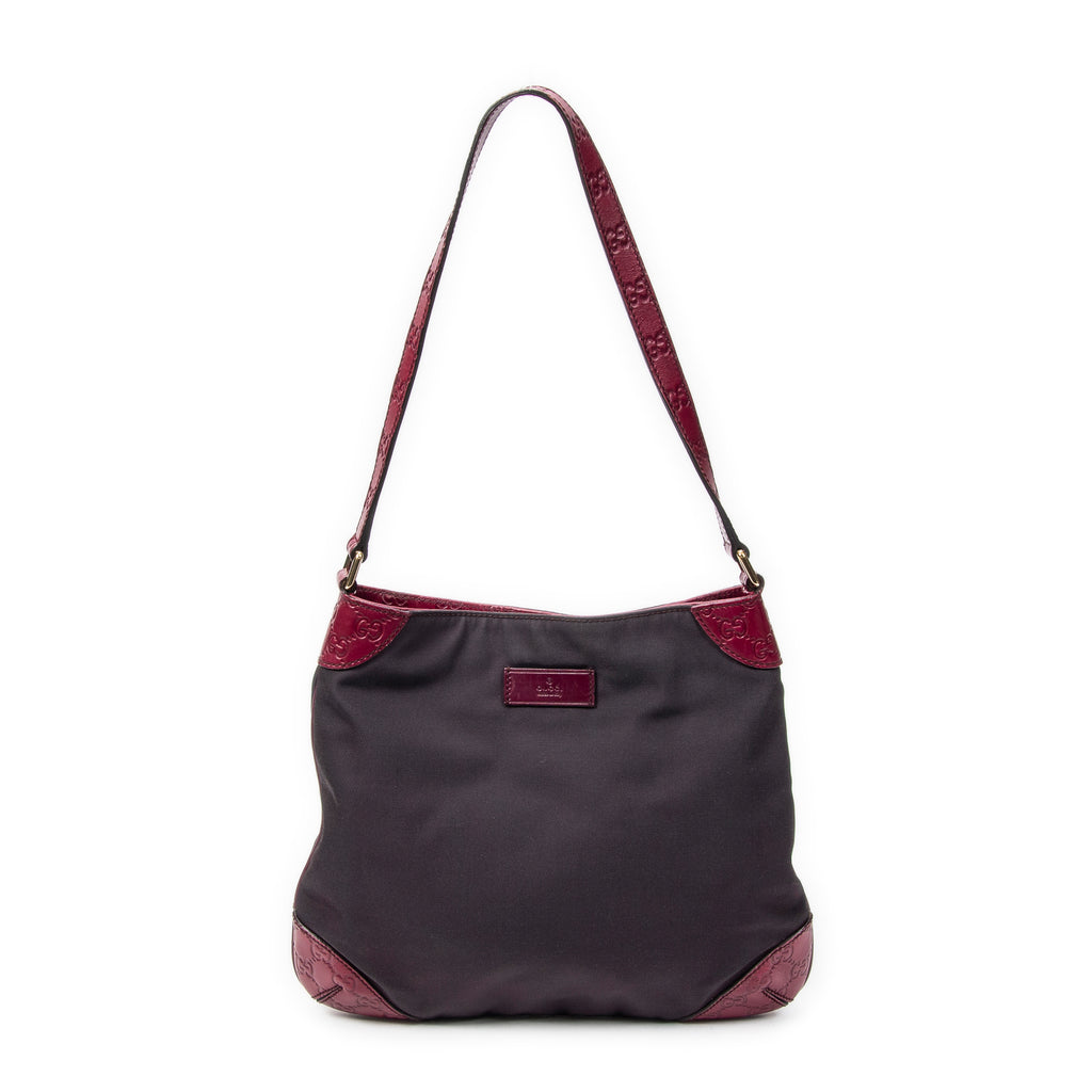 Shoulder Bag Shoulder Hobo Purple Canvas