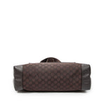 Shoulder Bag Medium Front Pocket Tote Dark Brown Monogrammed Nylon Canvas