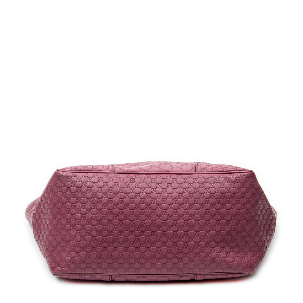 Bolso de hombro Bree Tote Piel Guccissima Morada