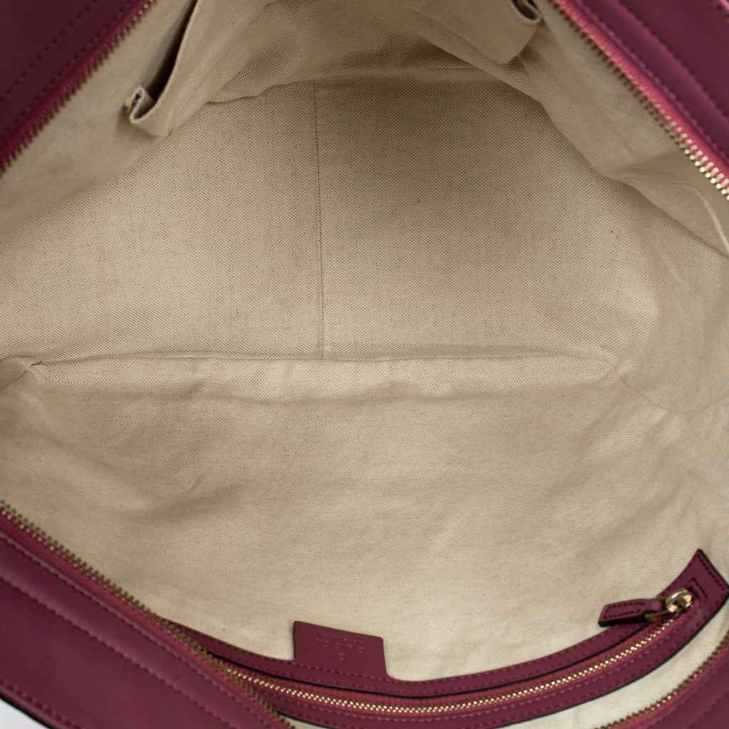 Bolso de hombro Bree Tote Piel Guccissima Morada