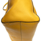 Shoulder Bag Medium Swing Tote Yellow Grained Calfskin Leather