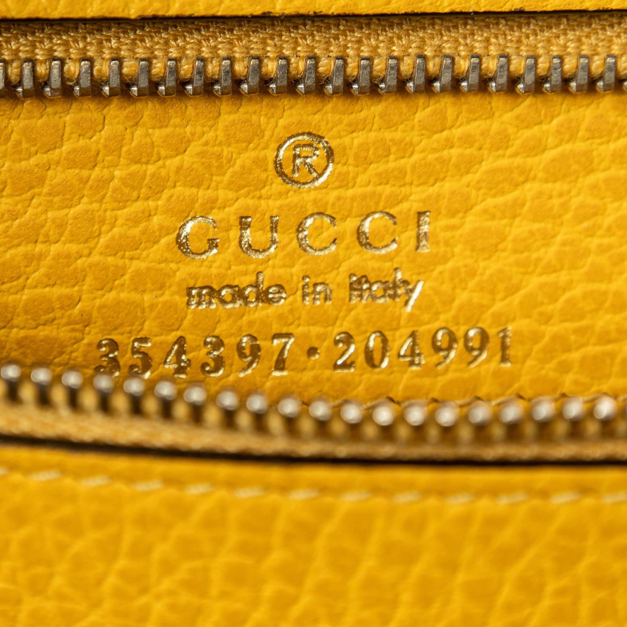 Shoulder Bag Medium Swing Tote Yellow Grained Calfskin Leather