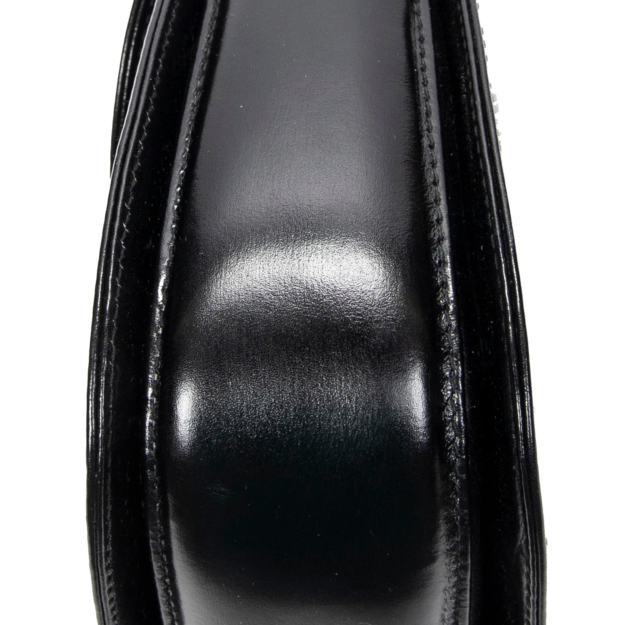 Shoulder Bag Small Bamboo Top Handle Flap Black Smooth Calfskin Leather