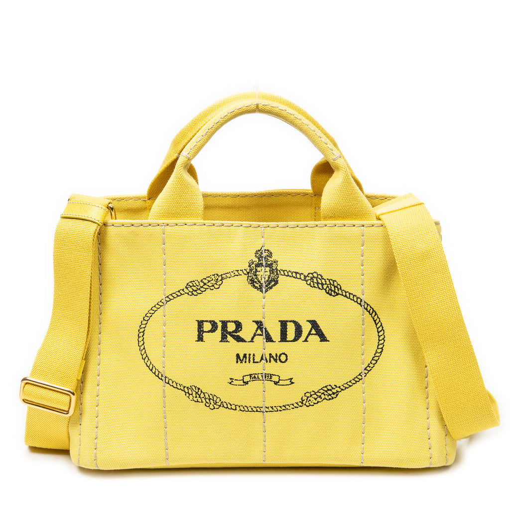 Bolso de hombro pequeño Canapa Tote Lona Canapa amarilla