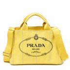 Bolso de hombro pequeño Canapa Tote Lona Canapa amarilla
