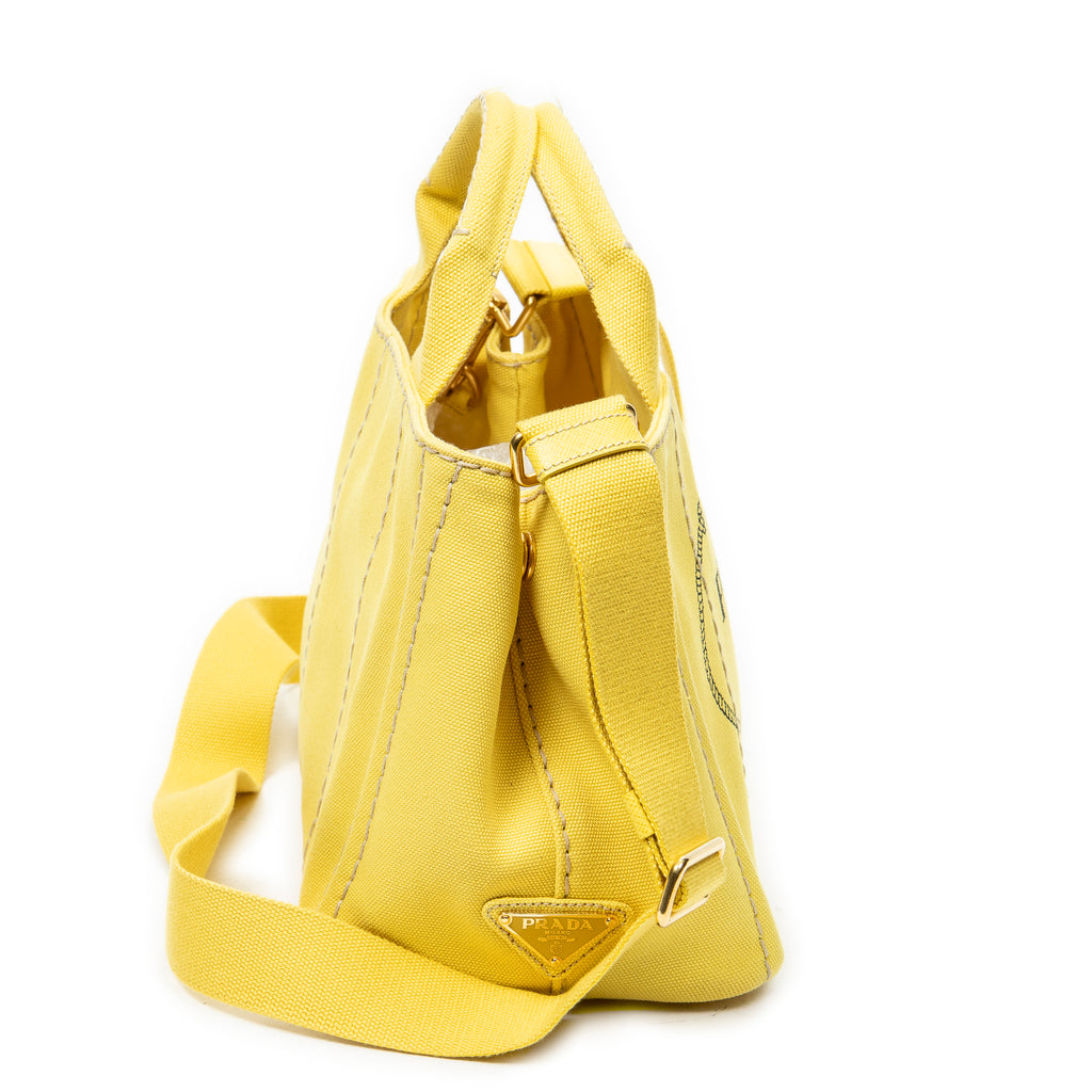Bolso de hombro pequeño Canapa Tote Lona Canapa amarilla