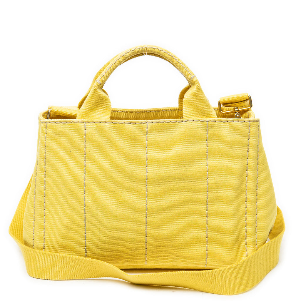 Bolso de hombro pequeño Canapa Tote Lona Canapa amarilla