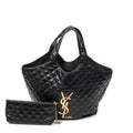 Shoulder Bag Icare Black Quilted Lambskin Leather
