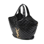 Shoulder Bag Icare Black Quilted Lambskin Leather