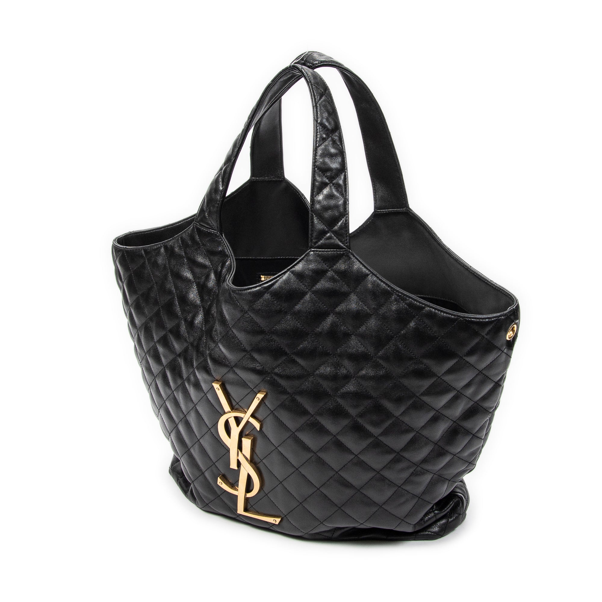 Shoulder Bag Icare Black Quilted Lambskin Leather