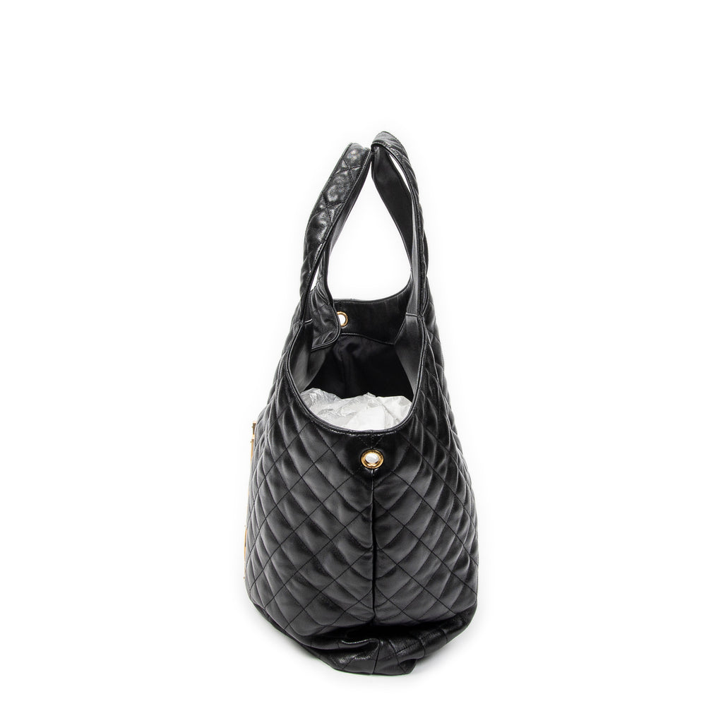 Shoulder Bag Icare Black Quilted Lambskin Leather