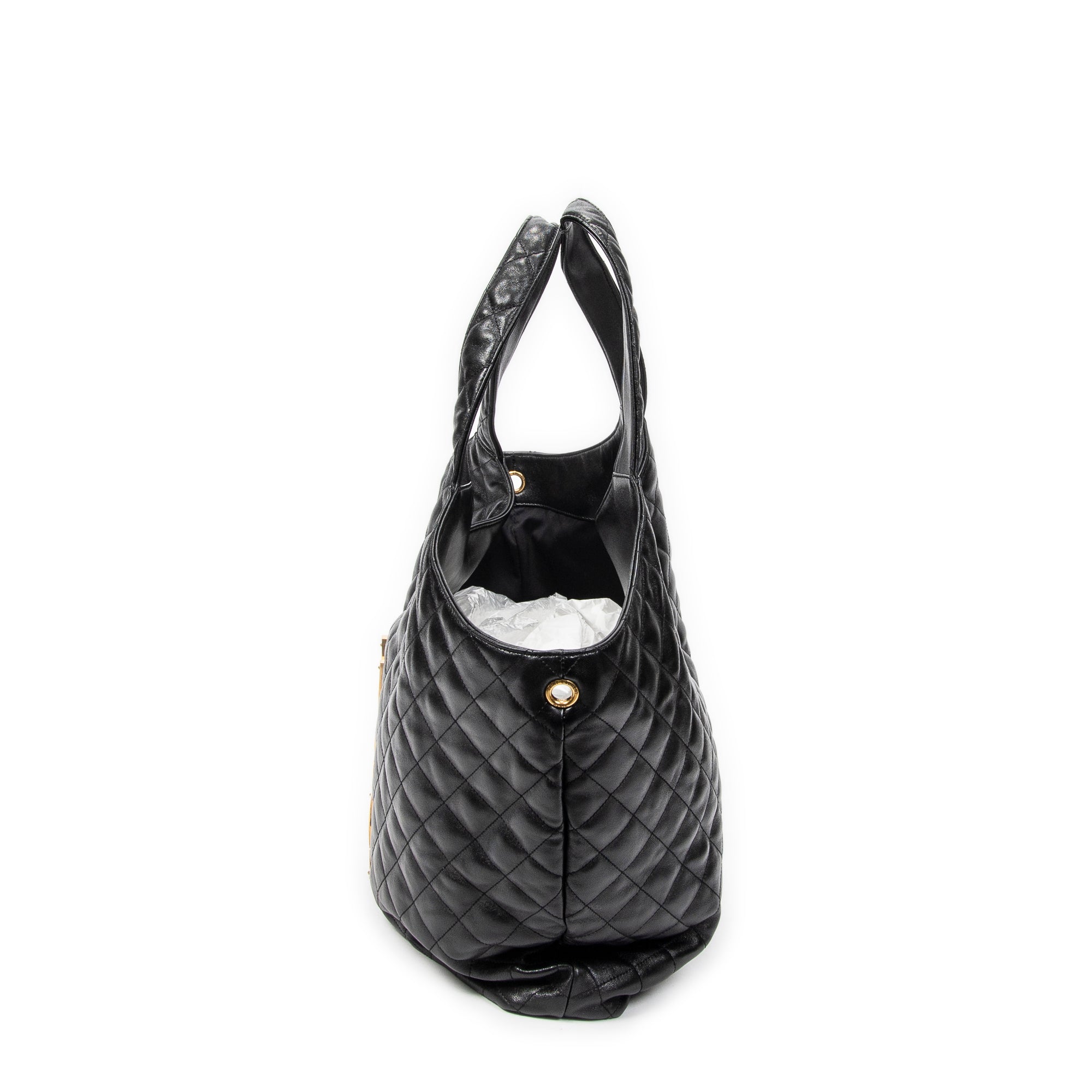 Shoulder Bag Icare Black Quilted Lambskin Leather