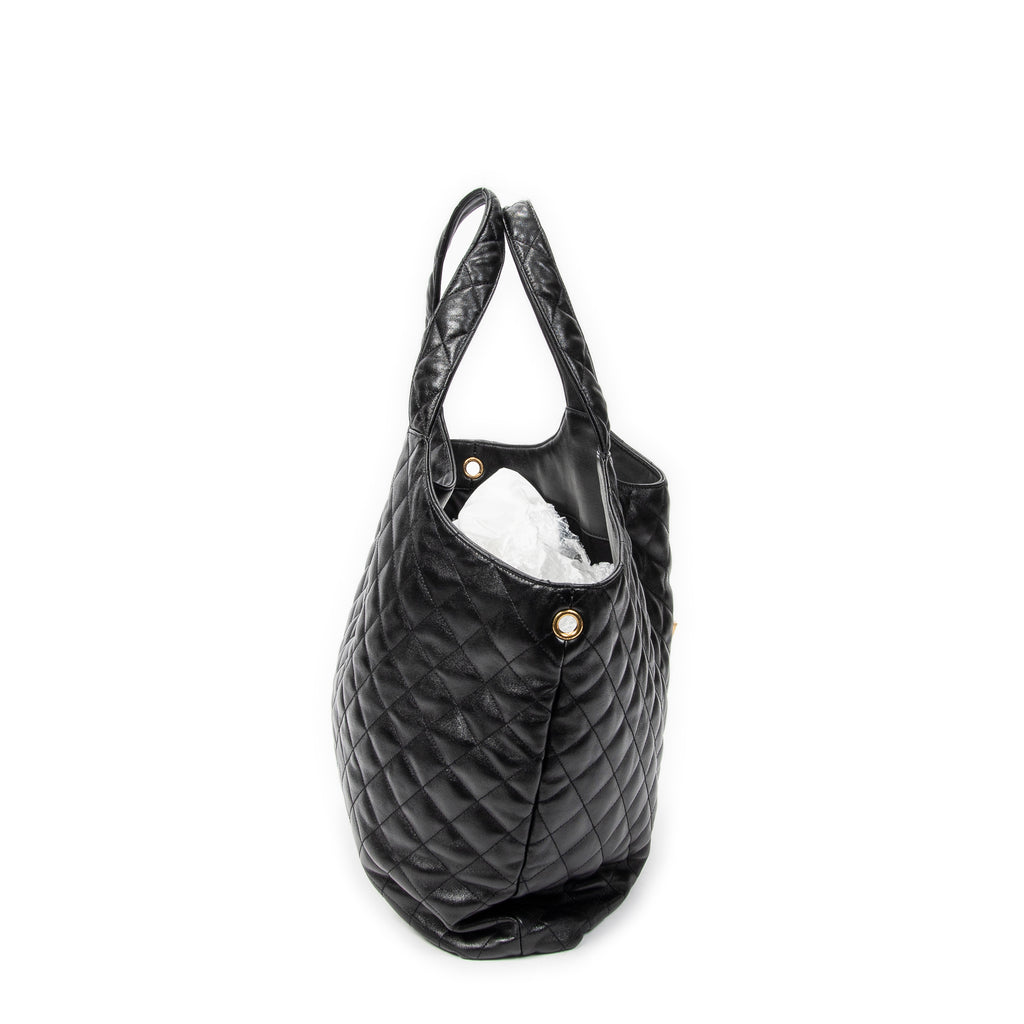 Shoulder Bag Icare Black Quilted Lambskin Leather