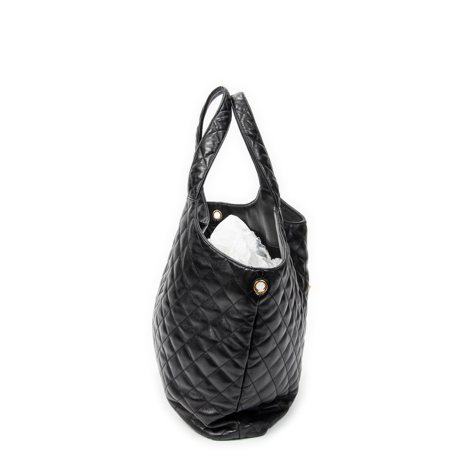 Shoulder Bag Icare Black Quilted Lambskin Leather