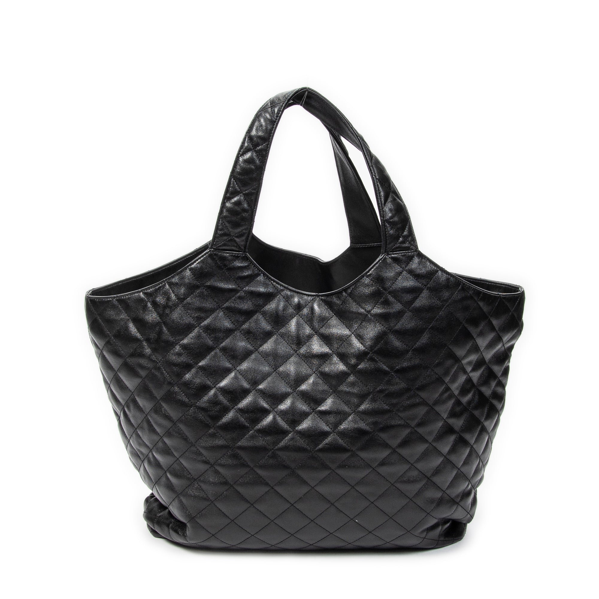 Shoulder Bag Icare Black Quilted Lambskin Leather