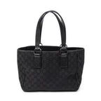 Shoulder Bag Small Shoulder Tote Black Monogrammed Canvas