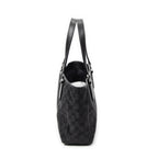 Shoulder Bag Small Shoulder Tote Black Monogrammed Canvas