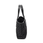 Shoulder Bag Small Shoulder Tote Black Monogrammed Canvas