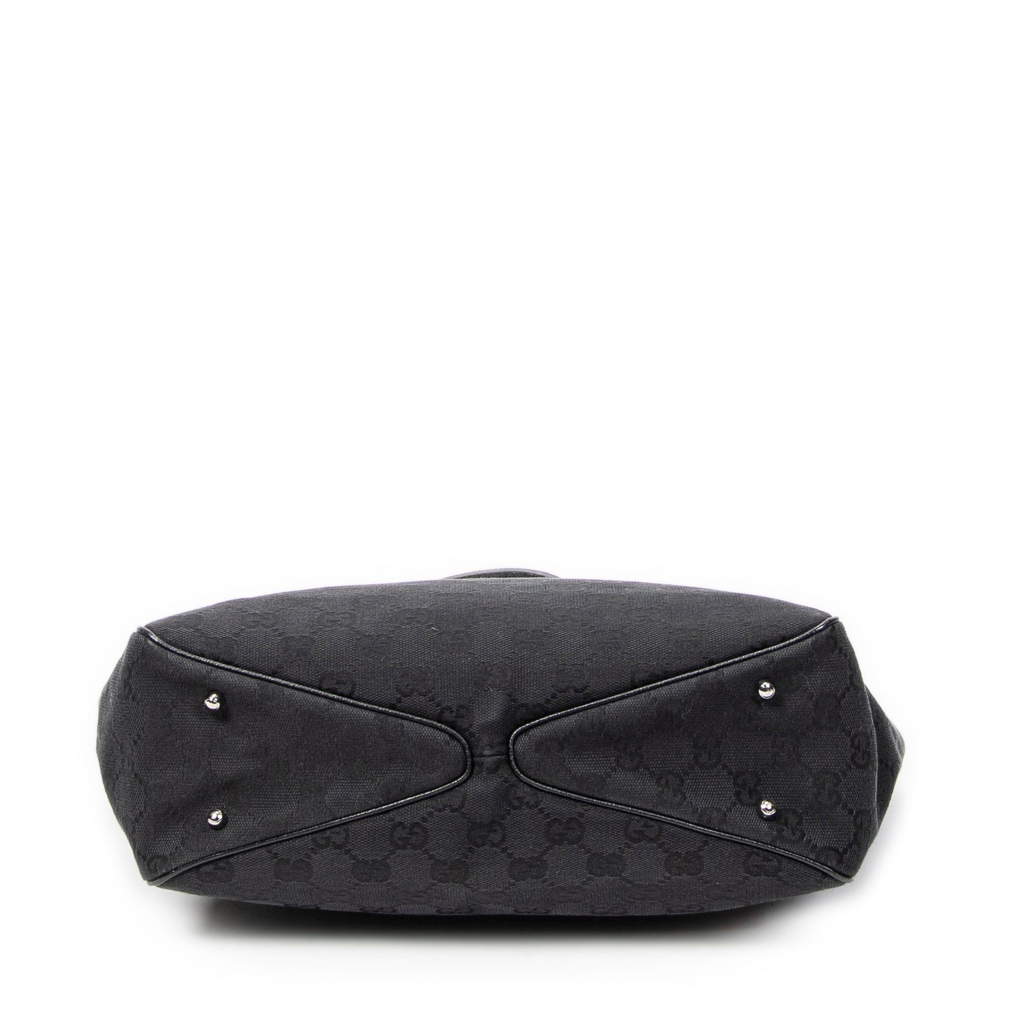Shoulder Bag Small Shoulder Tote Black Monogrammed Canvas