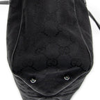 Shoulder Bag Small Shoulder Tote Black Monogrammed Canvas