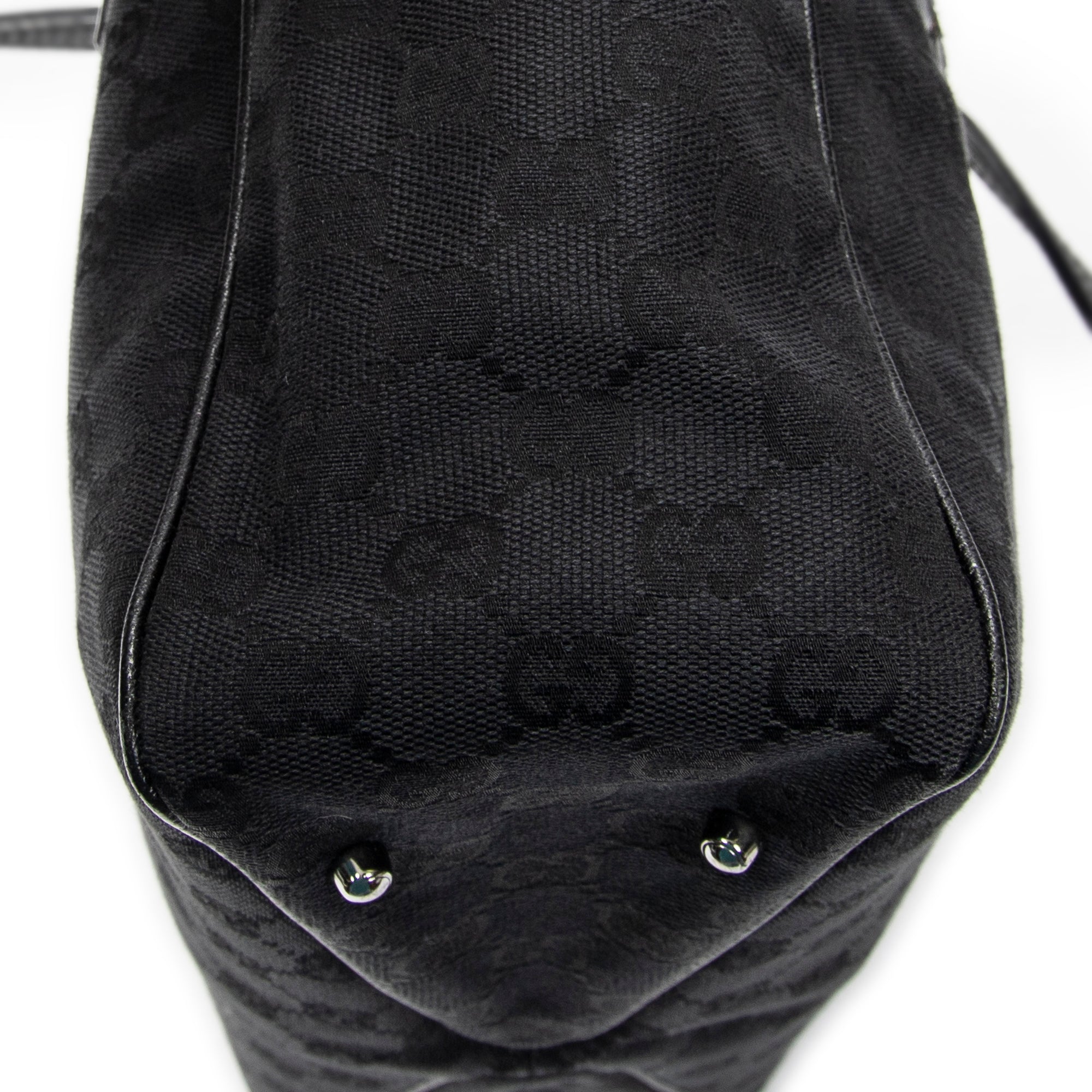 Shoulder Bag Small Shoulder Tote Black Monogrammed Canvas