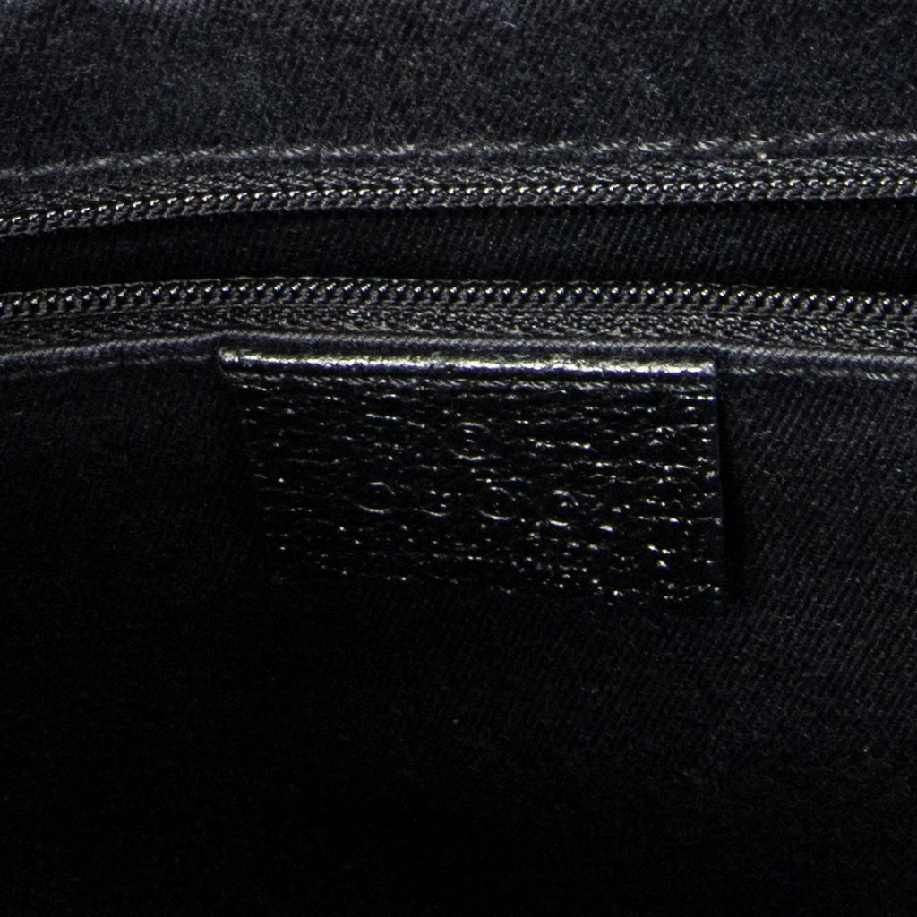 Shoulder Bag Small Shoulder Tote Black Monogrammed Canvas