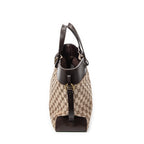 Handbag Horizontal Belt Tote Beige Monogrammed Canvas