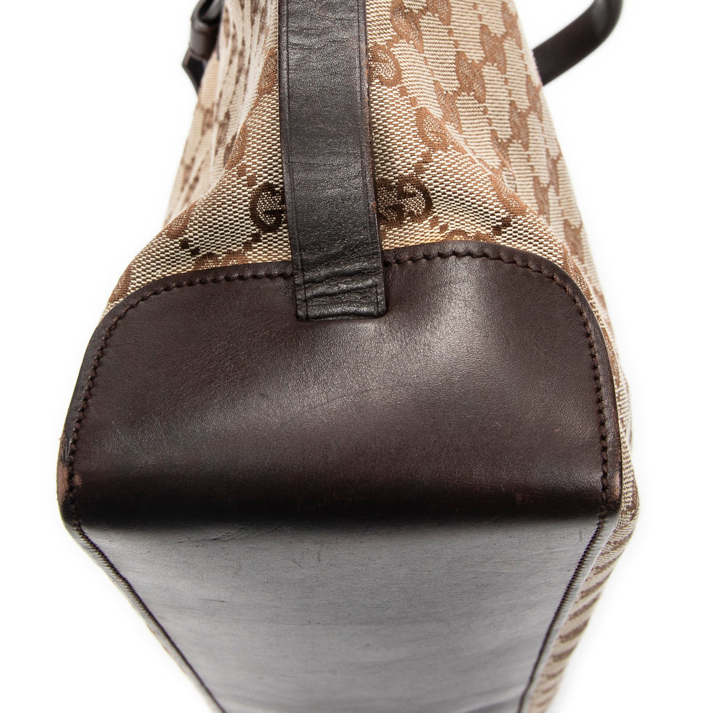 Handbag Horizontal Belt Tote Beige Monogrammed Canvas