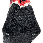 Bolso de hombro pequeño Canapa Tote de rafia negra de ganchillo