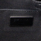 Bolso de hombro pequeño Canapa Tote de rafia negra de ganchillo