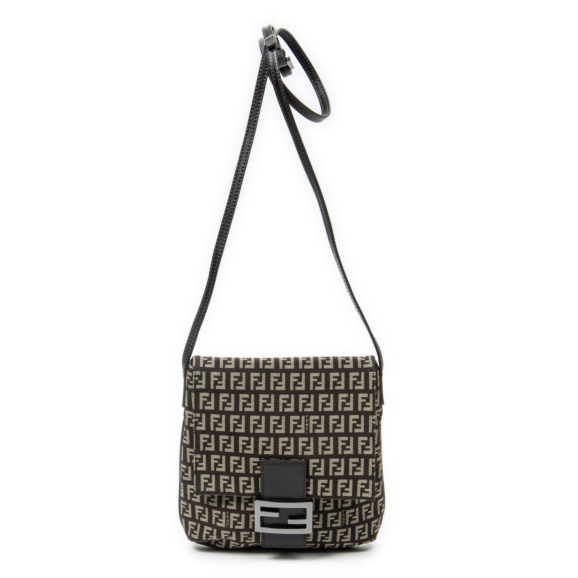 Shoulder Bag Small Flap Crossbody Brown Zucchino Canvas