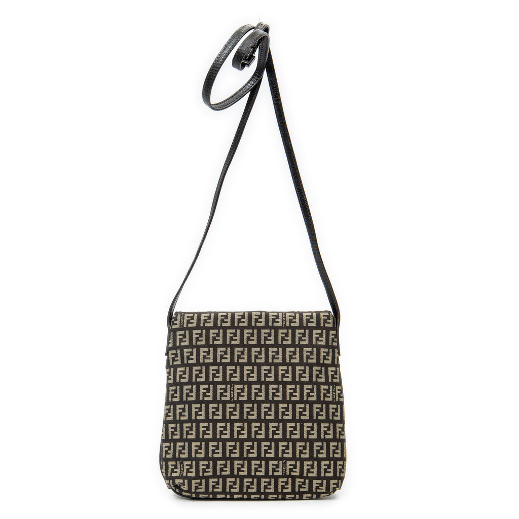 Shoulder Bag Small Flap Crossbody Brown Zucchino Canvas