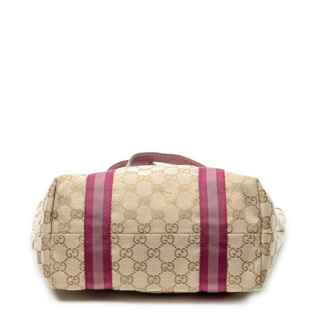 Bolso al hombro vertical Jolicoeur de lona Monogram rosa