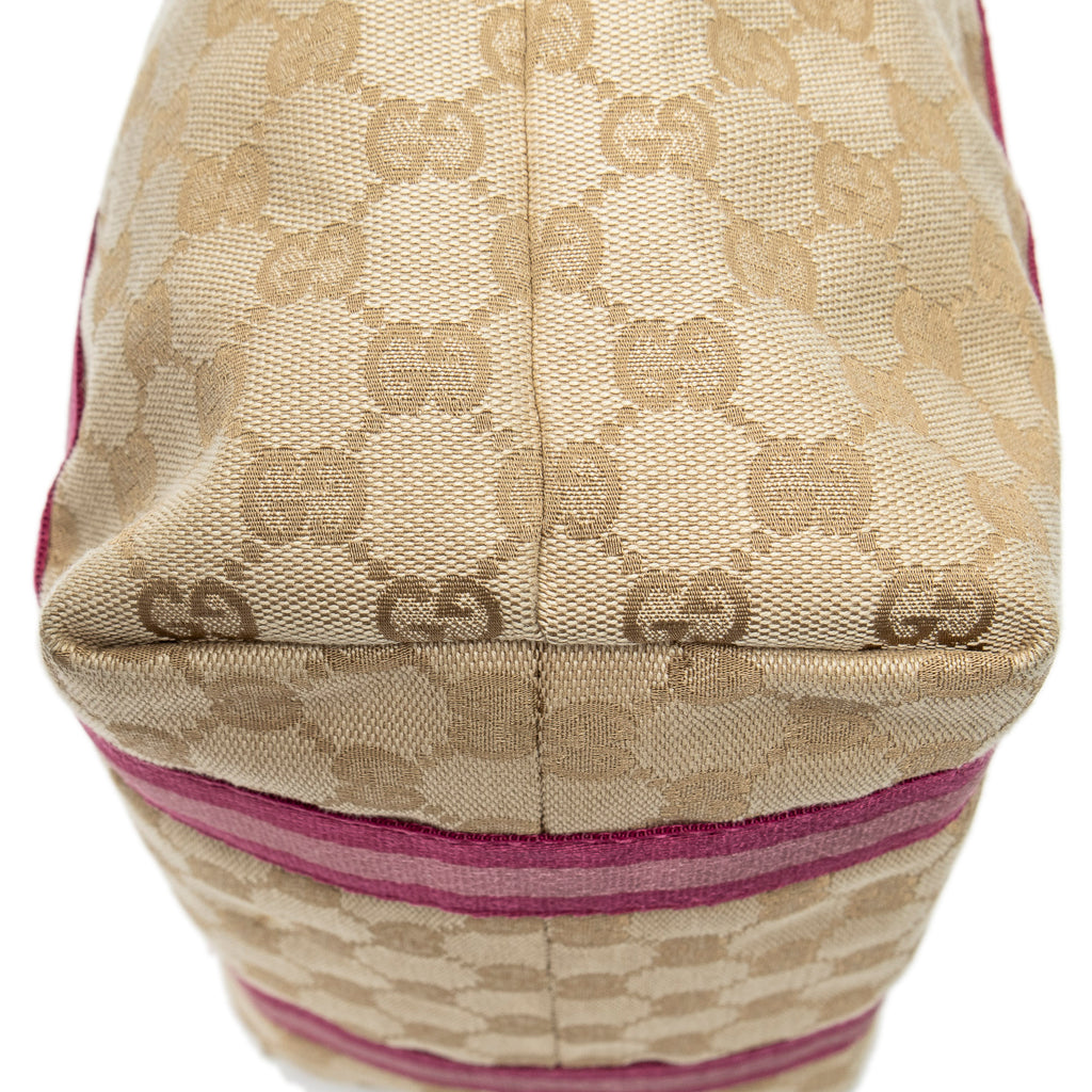 Bolso al hombro vertical Jolicoeur de lona Monogram rosa