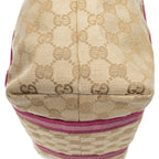 Bolso al hombro vertical Jolicoeur de lona Monogram rosa