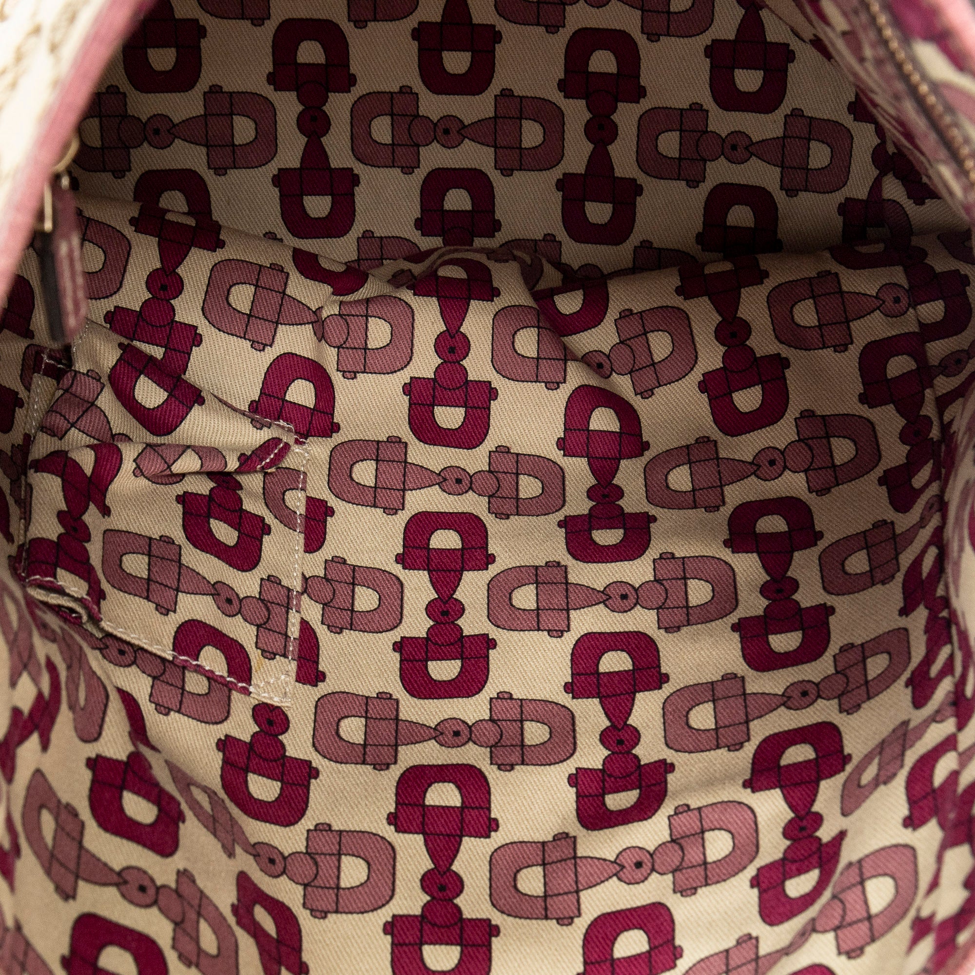 Bolso al hombro vertical Jolicoeur de lona Monogram rosa
