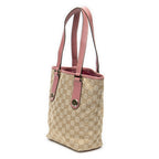 Shoulder Bag Charmy Bucket Tote Pink Monogrammed Canvas