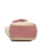 Shoulder Bag Charmy Bucket Tote Pink Monogrammed Canvas