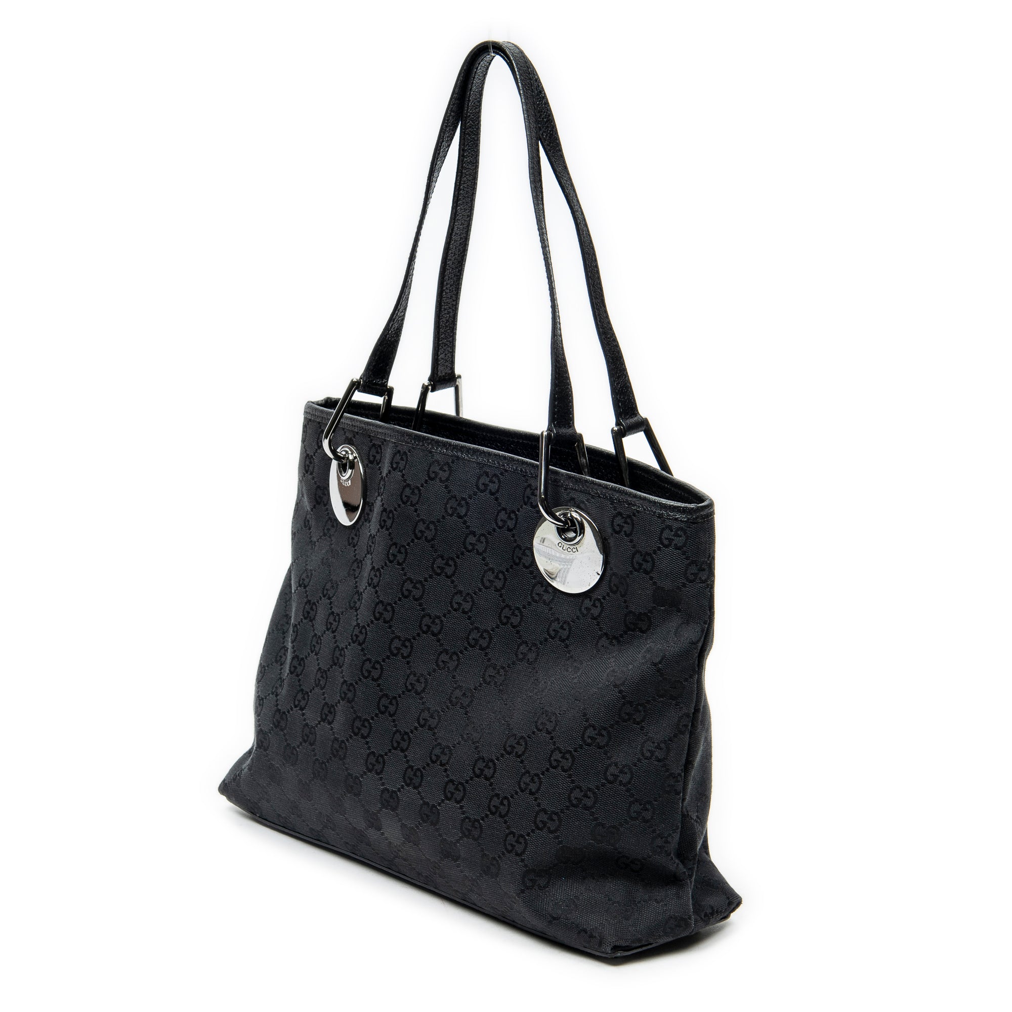 Shoulder Bag Eclipse Horizontal Tote Black Monogrammed Canvas