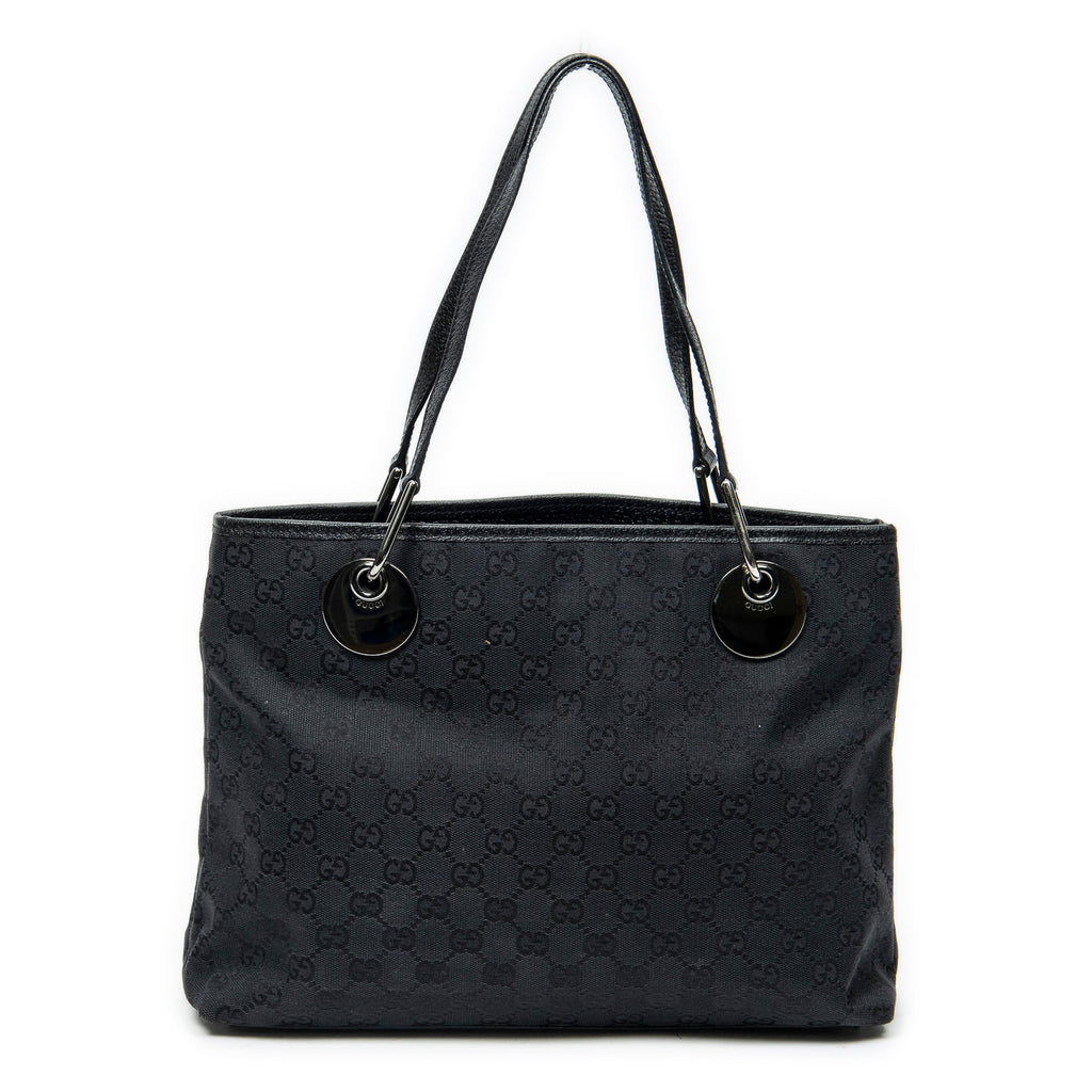 Shoulder Bag Eclipse Horizontal Tote Black Monogrammed Canvas