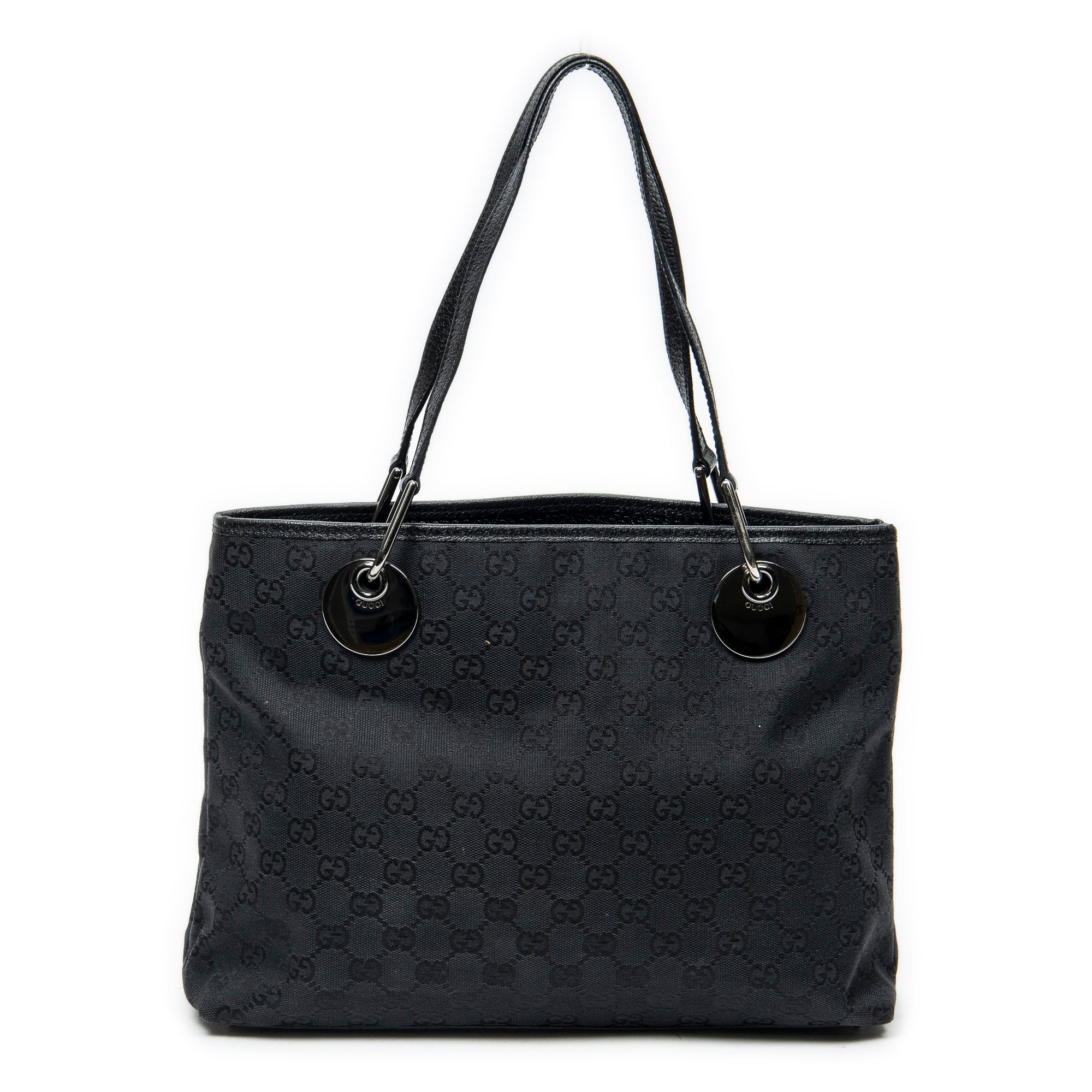 Shoulder Bag Eclipse Horizontal Tote Black Monogrammed Canvas