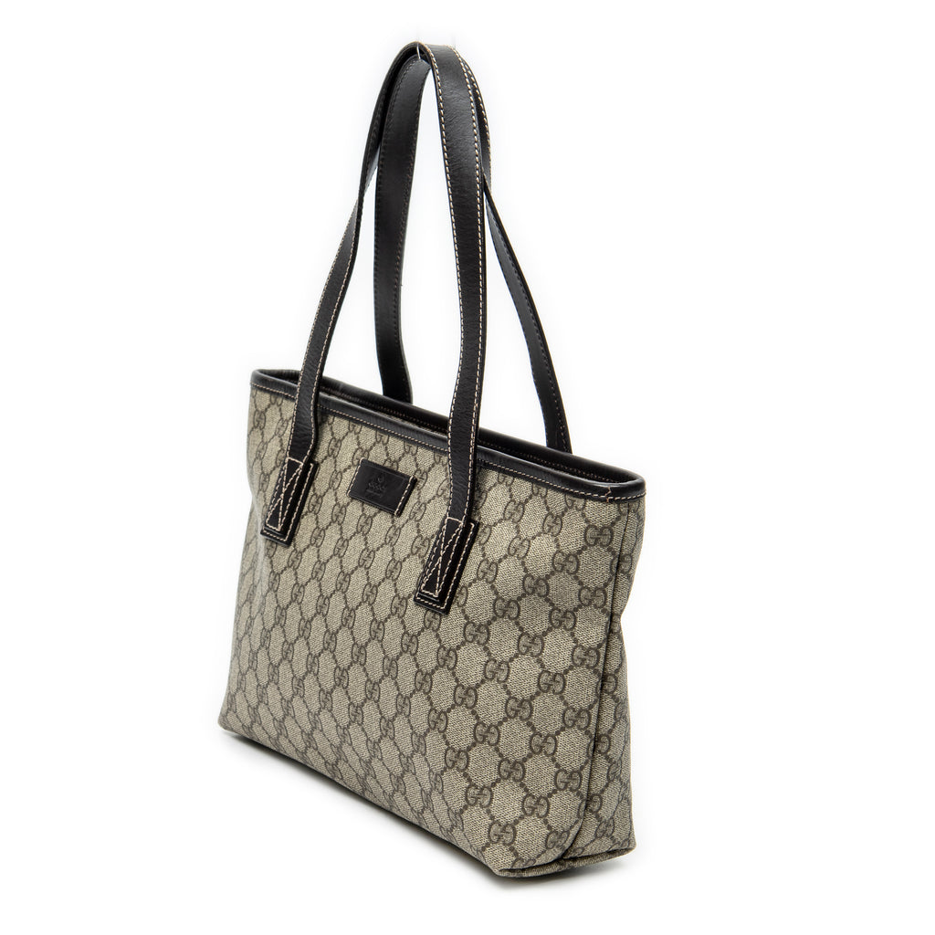 Shoulder Bag Small Joy Tote Dark Brown Supreme Coated Canvas
