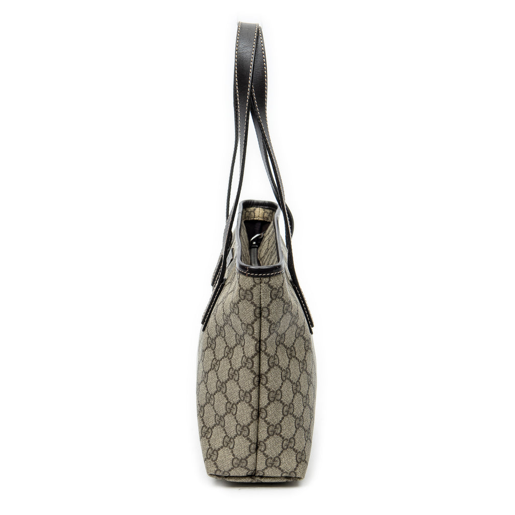Shoulder Bag Small Joy Tote Dark Brown Supreme Coated Canvas