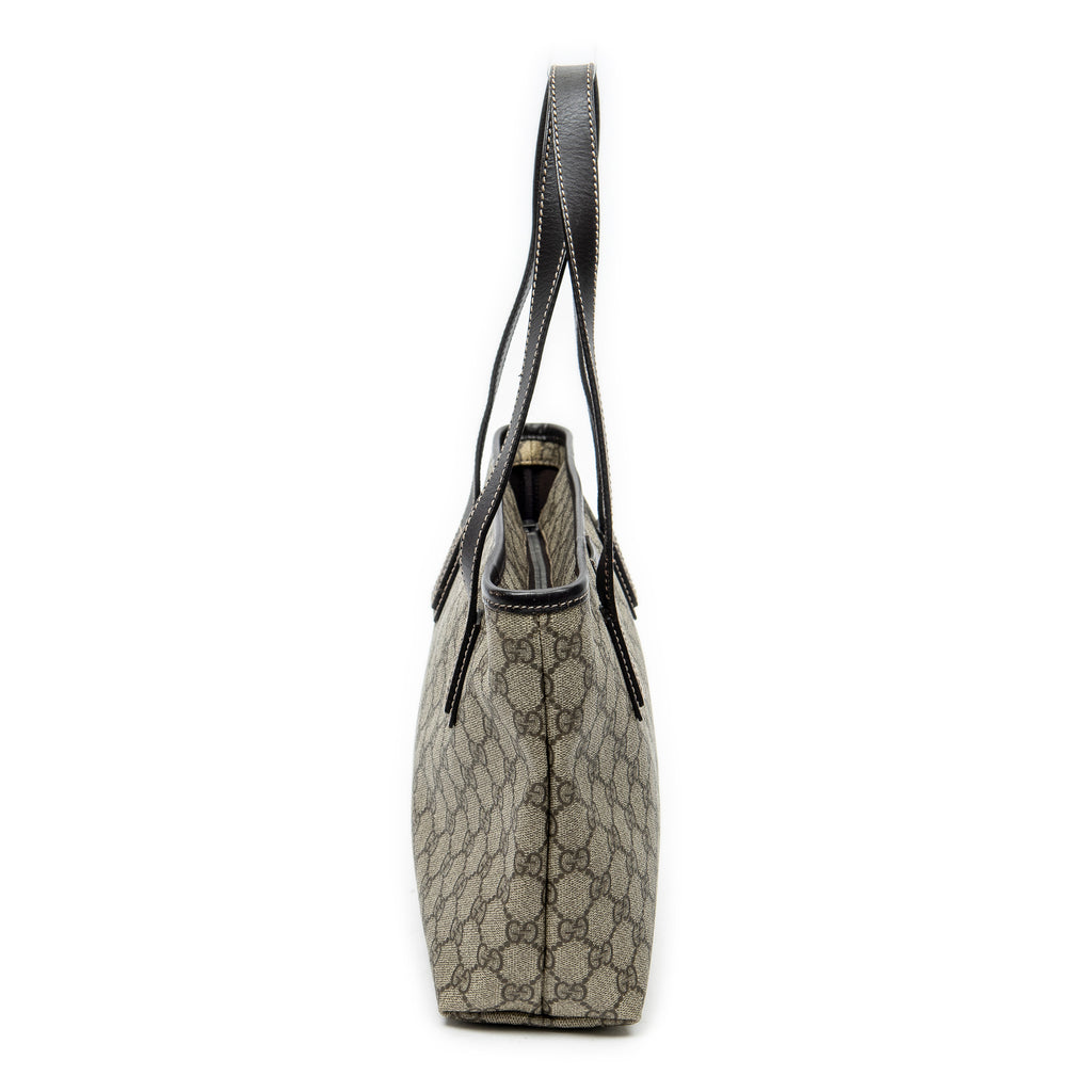 Shoulder Bag Small Joy Tote Dark Brown Supreme Coated Canvas