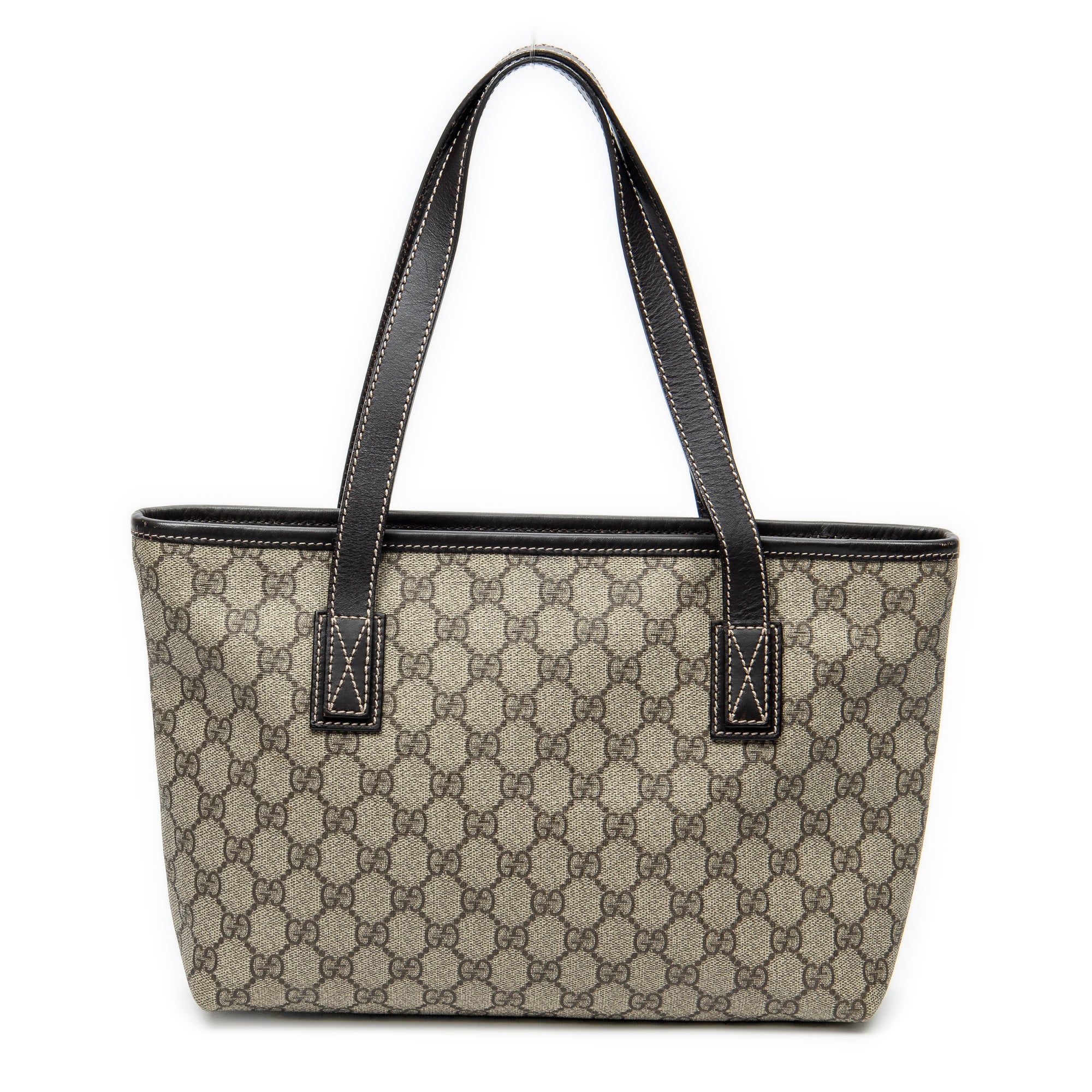 Shoulder Bag Small Joy Tote Dark Brown Supreme Coated Canvas