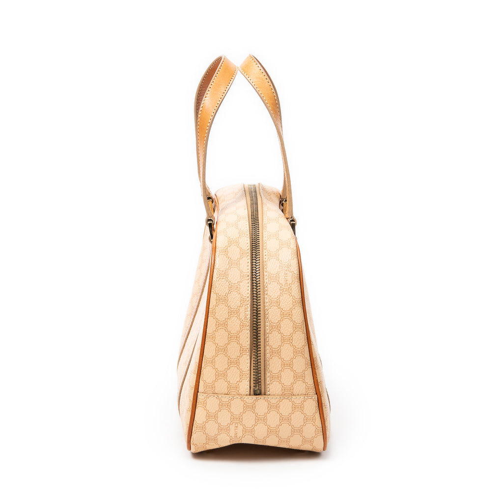 Handbag Vintage Small Bowler Tote Beige Macadam Coated Canvas