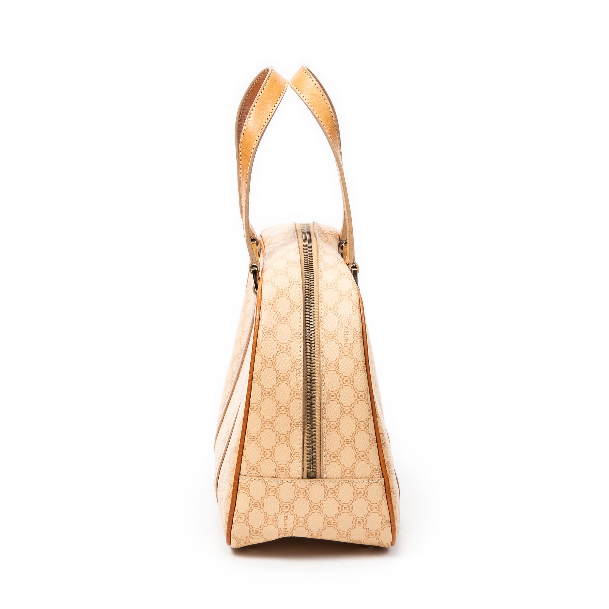 Handbag Vintage Small Bowler Tote Beige Macadam Coated Canvas